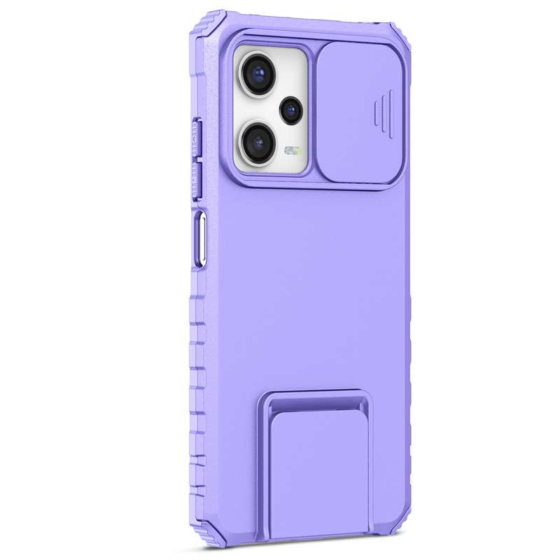 For Xiaomi Redmi Note 12 Pro 5G / Poco X5 Pro Stereoscopic Holder Sliding Camshield Phone Case(Green