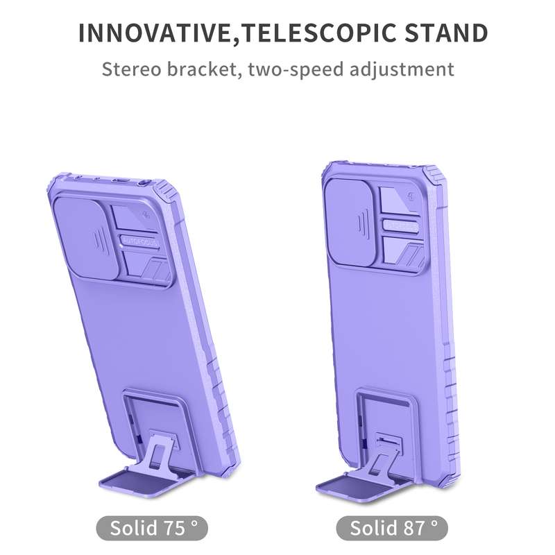 For Xiaomi Redmi Note 12 Pro 5G / Poco X5 Pro Stereoscopic Holder Sliding Camshield Phone Case(Green