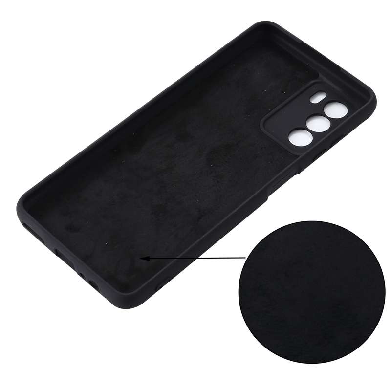 For ZTE Blade V40 Vita Pure Color Liquid Silicone Shockproof Full Coverage Phone Case(Black)
