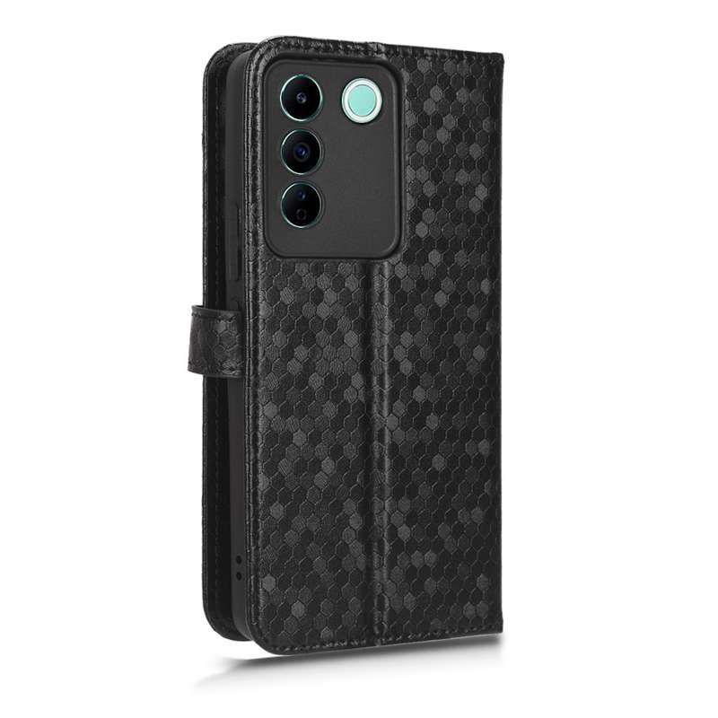 For vivo V27e / S16e Honeycomb Dot Texture Leather Phone Case(Green)