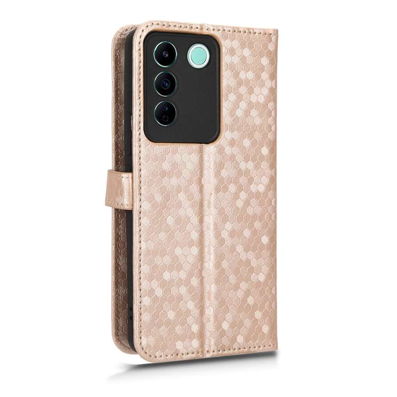 For vivo V27e / S16e Honeycomb Dot Texture Leather Phone Case(Green)