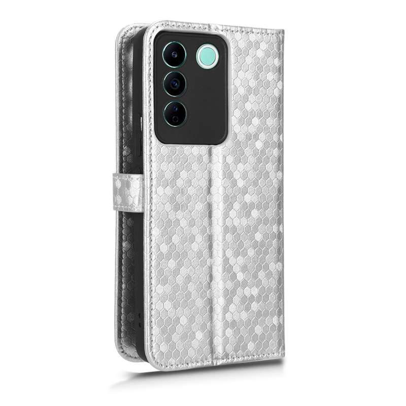 For vivo V27e / S16e Honeycomb Dot Texture Leather Phone Case(Green)