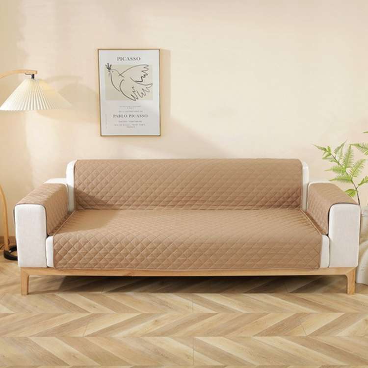 Double-sided Waterproof Pet Cushion Diamond Pattern Sofa Cover, Size:55x196cm(Navy Blue)