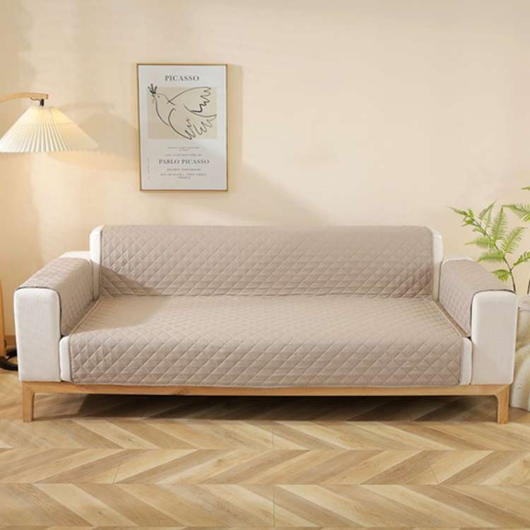 Double-sided Waterproof Pet Cushion Diamond Pattern Sofa Cover, Size:130x196cm(Navy Blue)