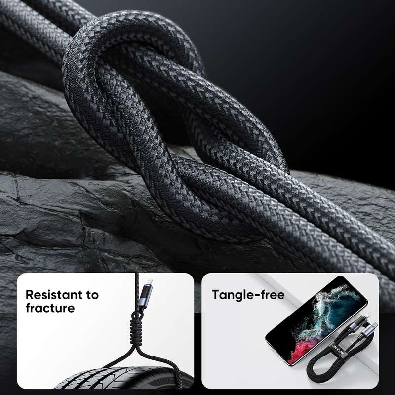 JOYROOM S-CC100A16 100W USB-C / Type-C to USB-C / Type-C Digital Display Fast Charging Data Cable, L