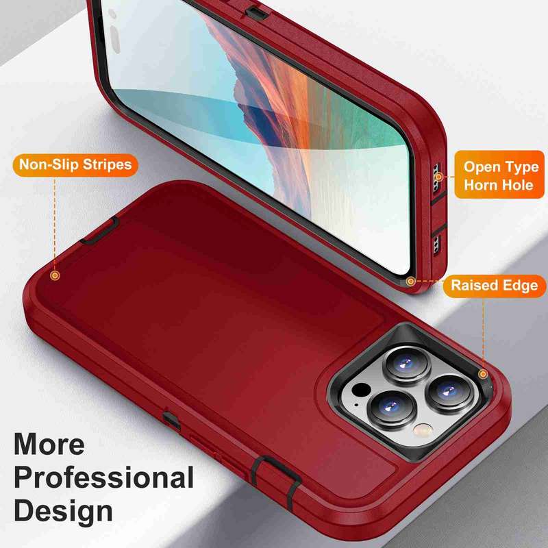 For iPhone 14 Pro Max Life Waterproof Rugged Phone Case(Black)