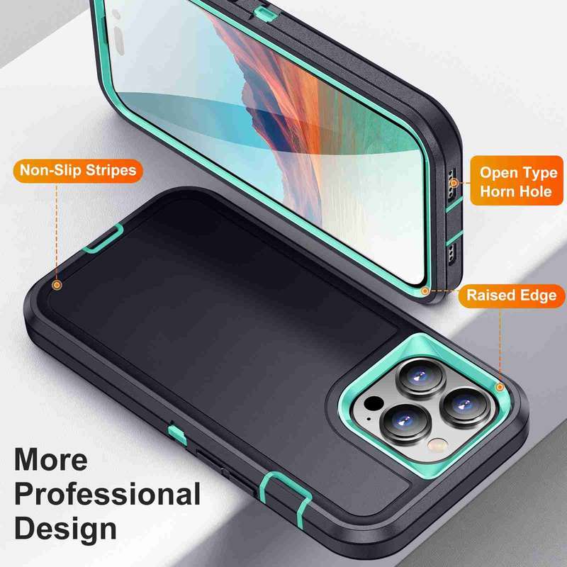For iPhone 14 Pro Max Life Waterproof Rugged Phone Case(Black)