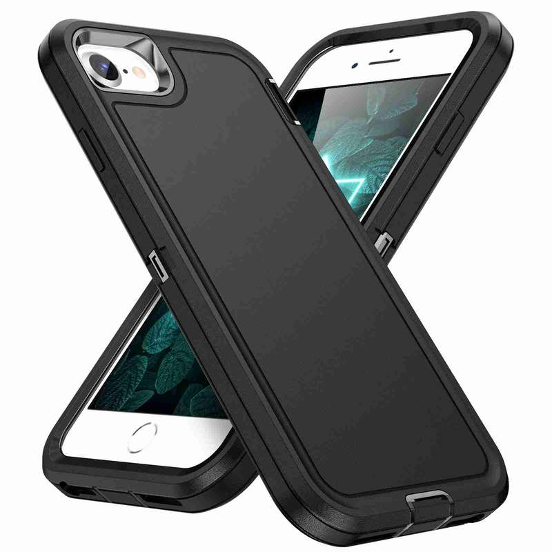For iPhone SE 2022 / SE 2020 / 8 / 7 Life Waterproof Rugged Phone Case(Purple + Pink)