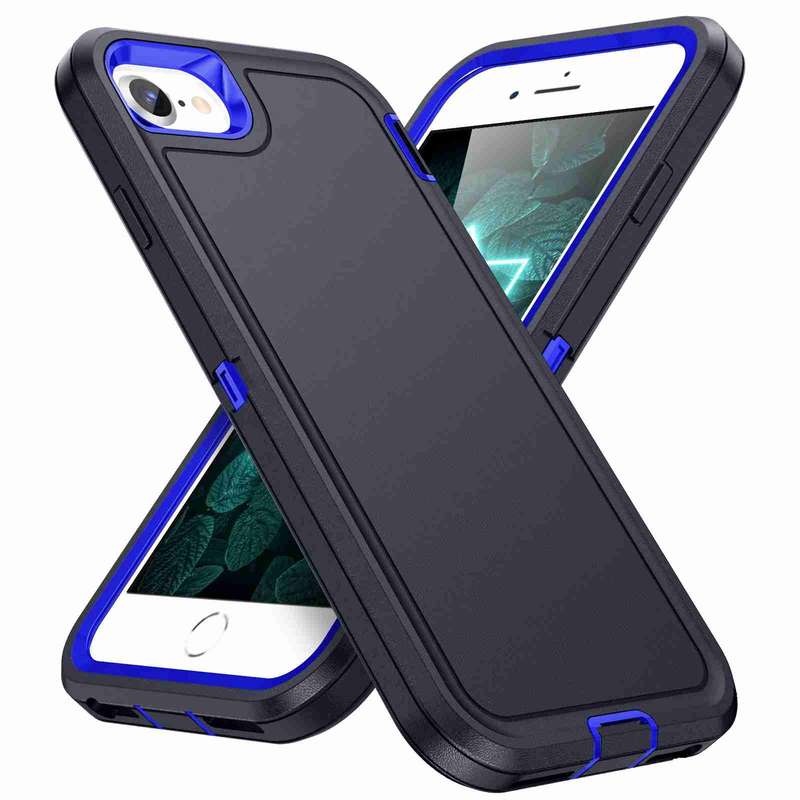 For iPhone SE 2022 / SE 2020 / 8 / 7 Life Waterproof Rugged Phone Case(Purple + Pink)