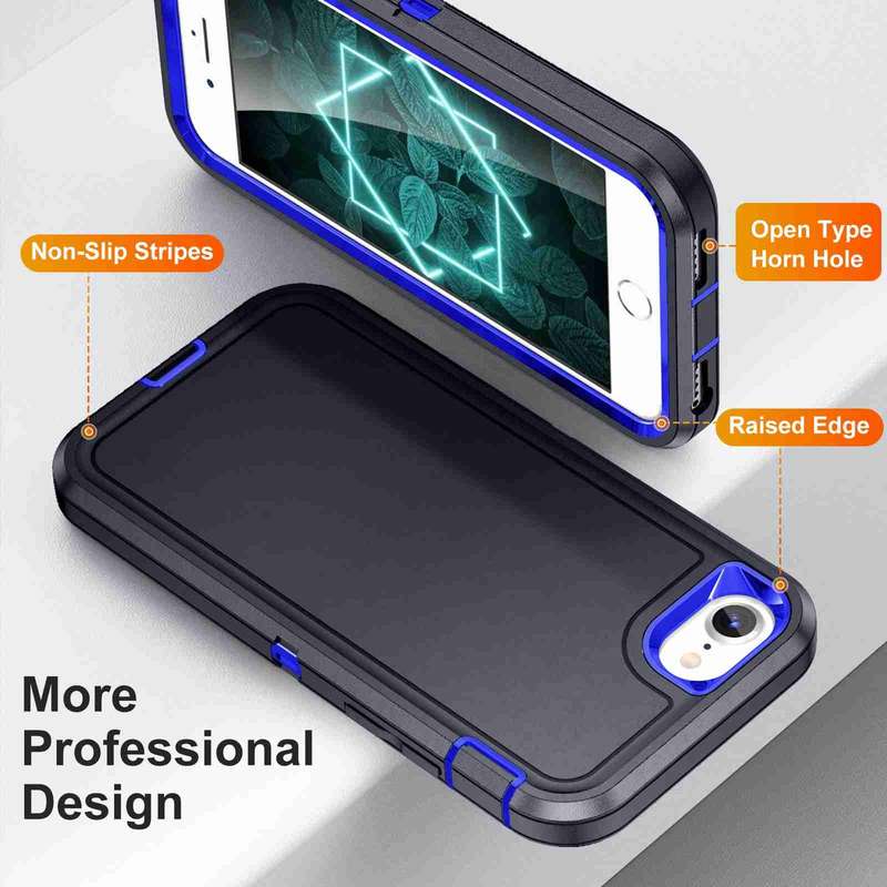 For iPhone SE 2022 / SE 2020 / 8 / 7 Life Waterproof Rugged Phone Case(Purple + Pink)