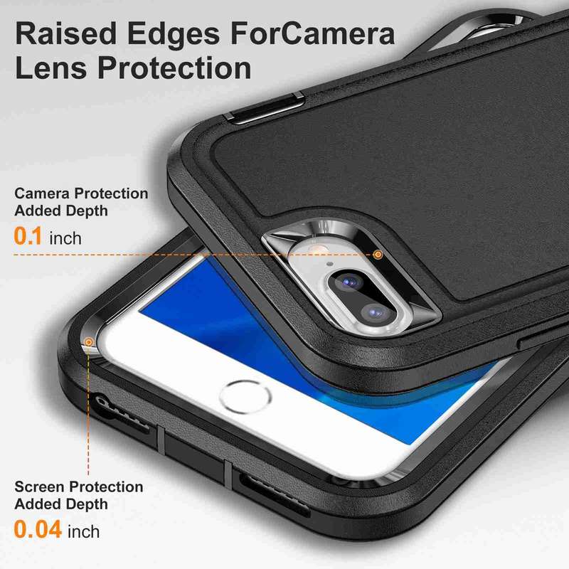 For iPhone 8 Plus / 7 Plus Life Waterproof Rugged Phone Case(Black)
