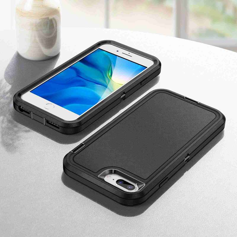 For iPhone 8 Plus / 7 Plus Life Waterproof Rugged Phone Case(Black)
