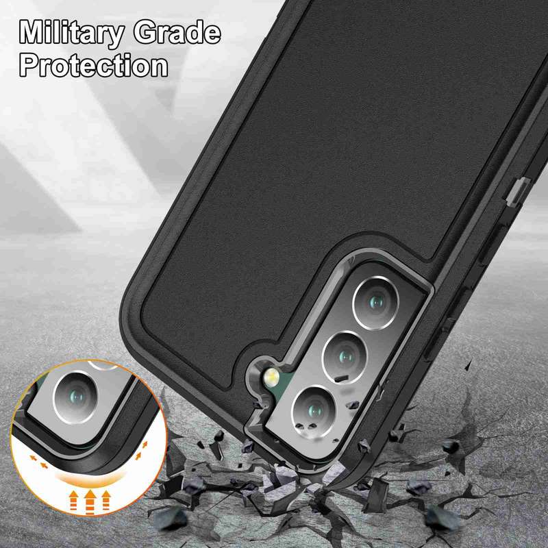 For Samsung Galaxy S23 5G Life Waterproof Rugged Phone Case(Purple + Pink)