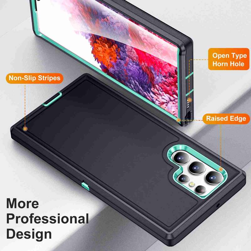 For Samsung Galaxy S23 Ultra 5G Life Waterproof Rugged Phone Case(Dark Blue + Light Blue)