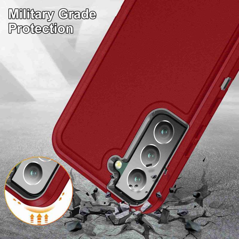 For Samsung Galaxy S22 5G Life Waterproof Rugged Phone Case(Purple + Pink)