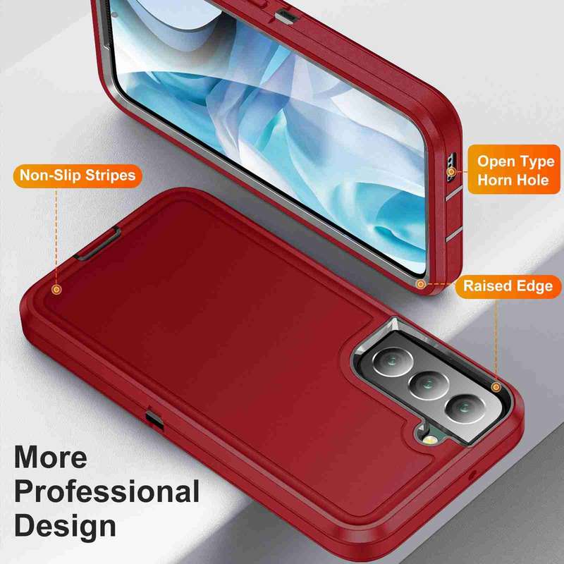 For Samsung Galaxy S22 5G Life Waterproof Rugged Phone Case(Purple + Pink)