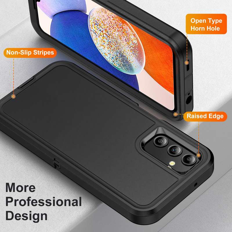 For Samsung Galaxy A14 5G Life Waterproof Rugged Phone Case(Dark Blue + Royal Blue)
