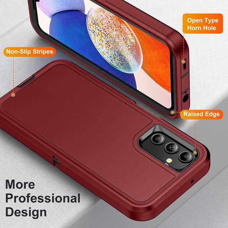 For Samsung Galaxy A14 5G Life Waterproof Rugged Phone Case(Dark Blue + Royal Blue)