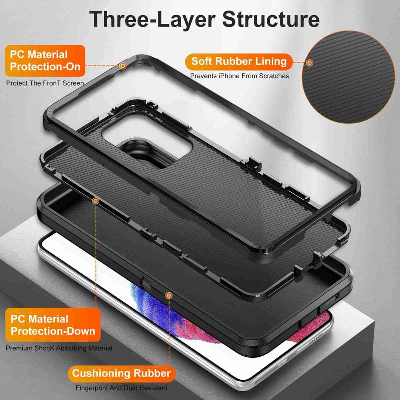 For Samsung Galaxy A14 5G Life Waterproof Rugged Phone Case(Dark Blue + Royal Blue)