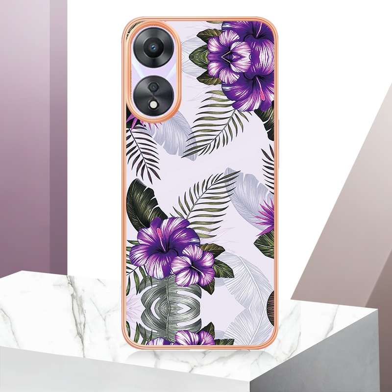 For OPPO A78/A58 Electroplating IMD TPU Phone Case(Colorful Scales)