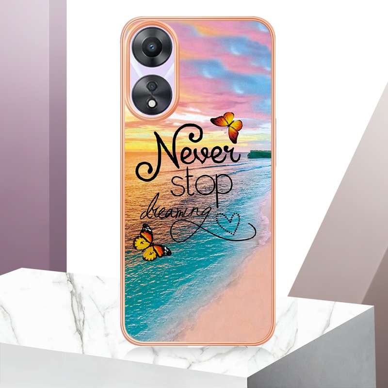 For OPPO A78/A58 Electroplating IMD TPU Phone Case(Colorful Scales)