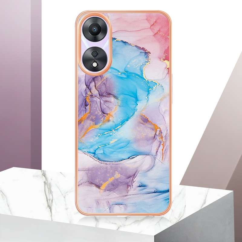 For OPPO A78/A58 Electroplating IMD TPU Phone Case(Colorful Scales)