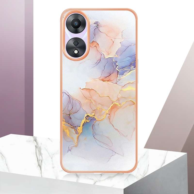 For OPPO A78/A58 Electroplating IMD TPU Phone Case(Colorful Scales)