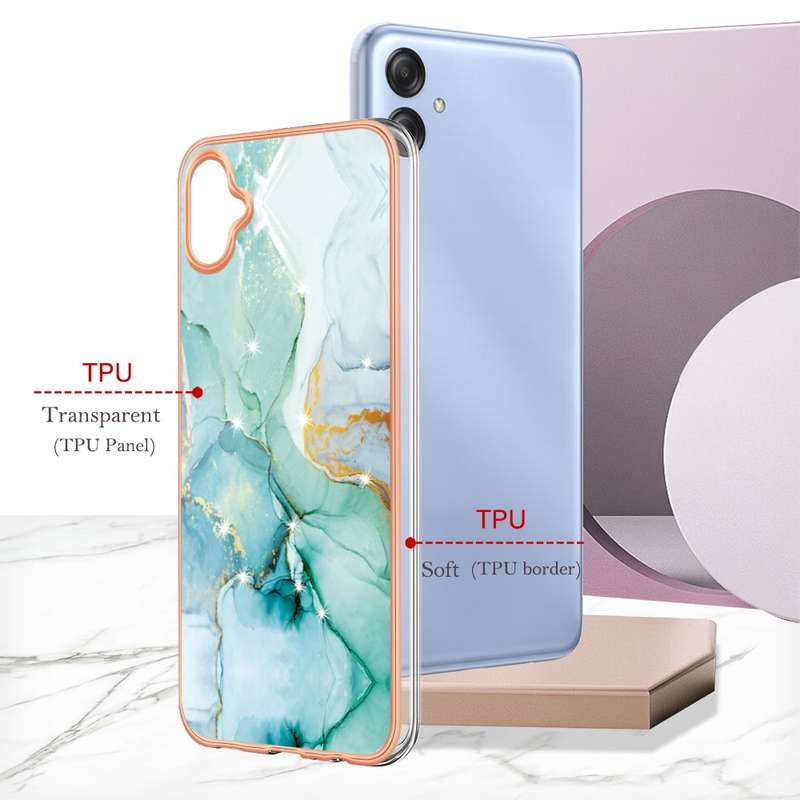For Honor X9a/Magic5 Lite Electroplating Marble Dual-side IMD Phone Case(Green 003)