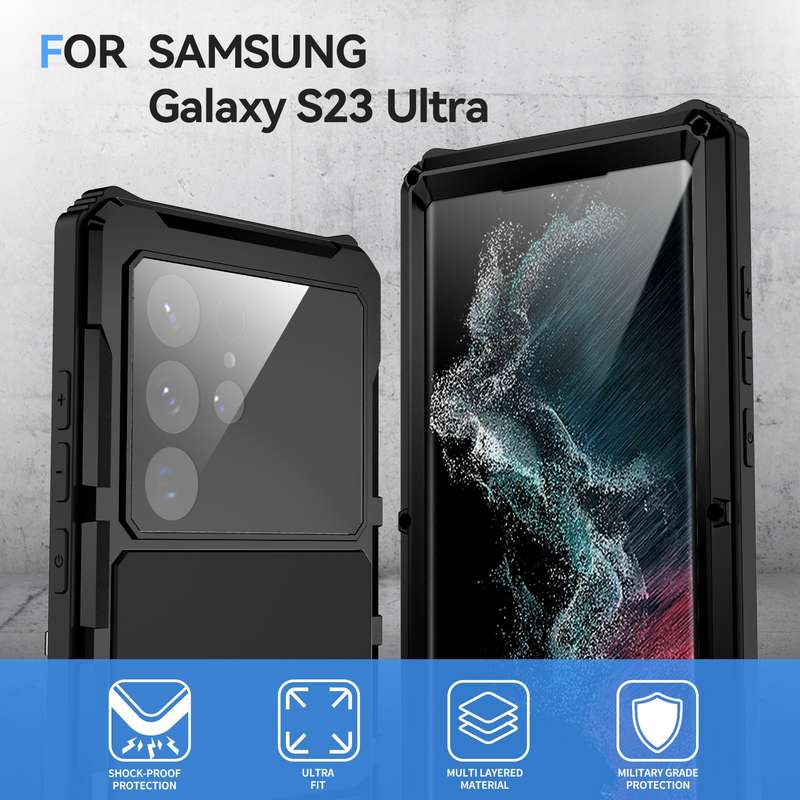 For Samsung Galaxy S22 Ultra 5G R-JUST RJ-56 3rd Gen Life Waterproof Dustproof Shockproof Phone Case