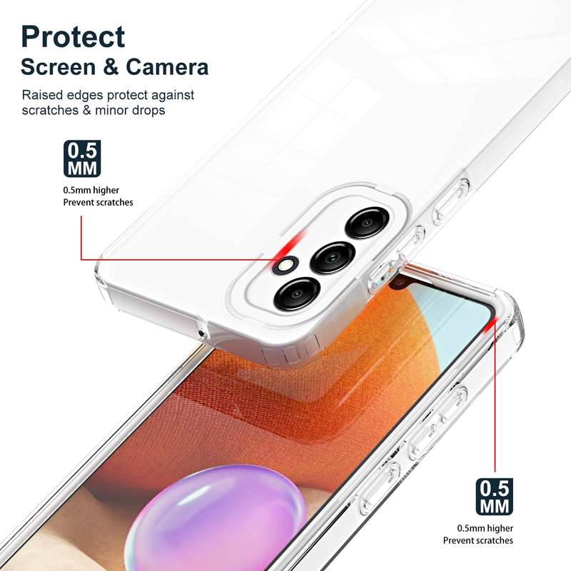 For Samsung Galaxy A24 4G 3 in 1 Clear TPU Color PC Frame Phone Case(Purple)