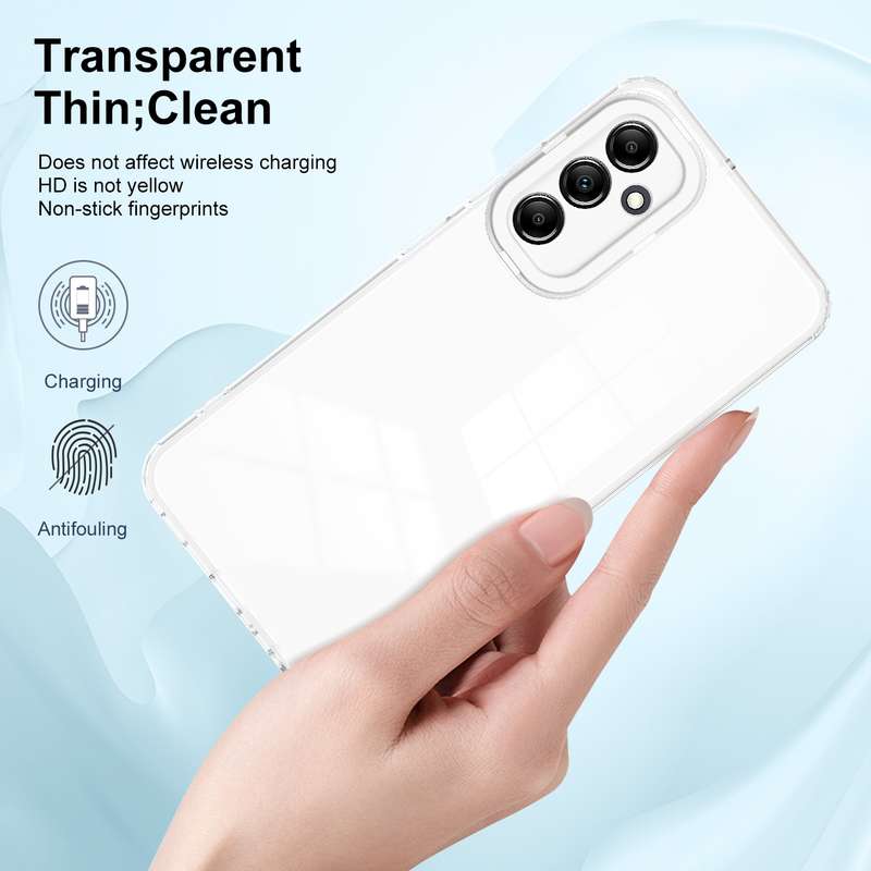 For Samsung Galaxy A24 4G 3 in 1 Clear TPU Color PC Frame Phone Case(Purple)