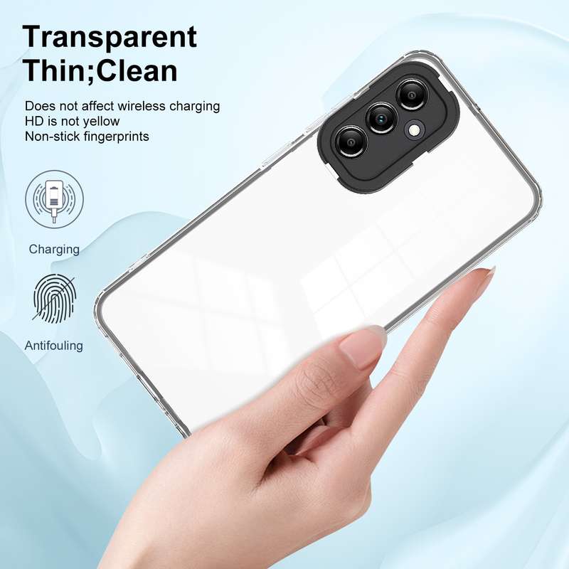 For Samsung Galaxy A24 4G 3 in 1 Clear TPU Color PC Frame Phone Case(Purple)