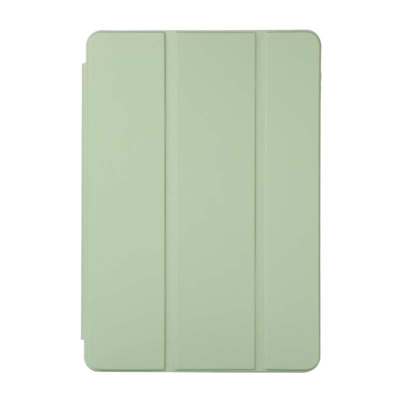 For Xiaomi Pad 5 Solid Color 3-folding Leather Tablet Case(Dark Green)