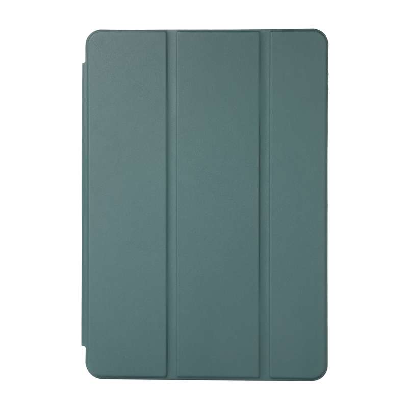 For Xiaomi Pad 5 Solid Color 3-folding Leather Tablet Case(Dark Green)