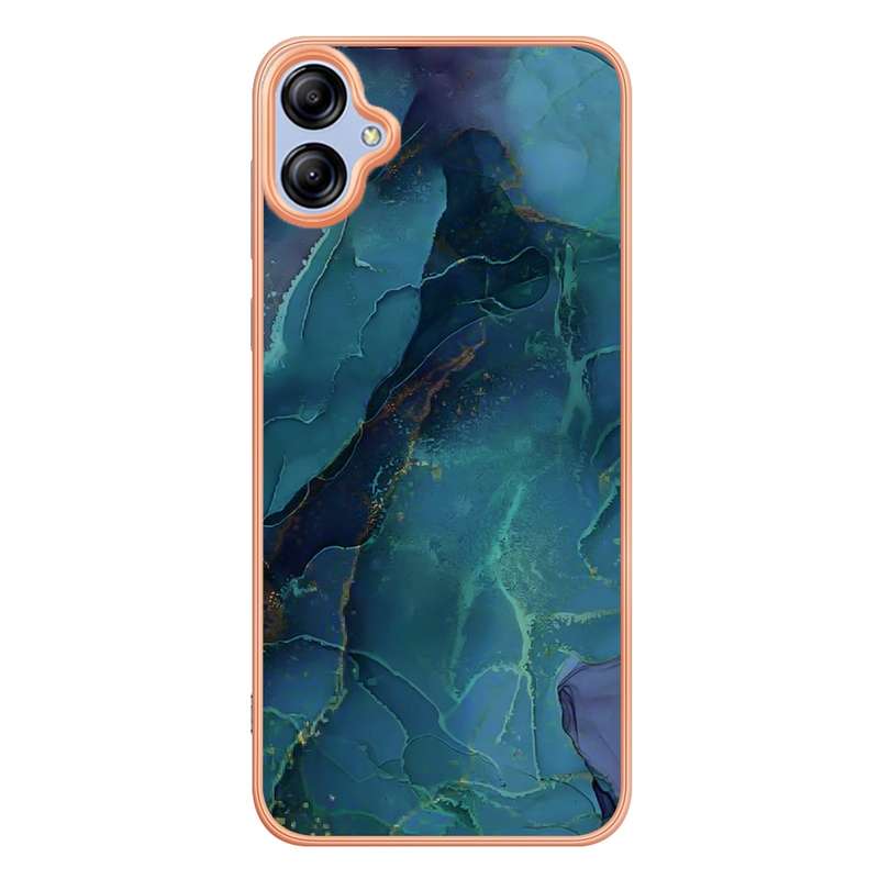 For Samsung Galaxy A04e Electroplating Marble Dual-side IMD Phone Case(Rose Red 014)