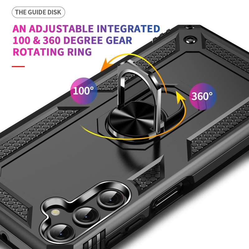 For Samsung Galaxy A24 4G Shockproof TPU + PC Phone Case(Black)