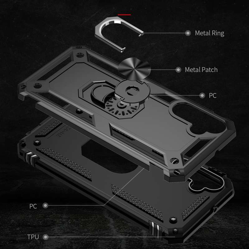 For Samsung Galaxy A24 4G Shockproof TPU + PC Phone Case(Black)