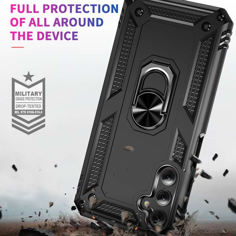 For Samsung Galaxy A24 4G Shockproof TPU + PC Phone Case(Black)