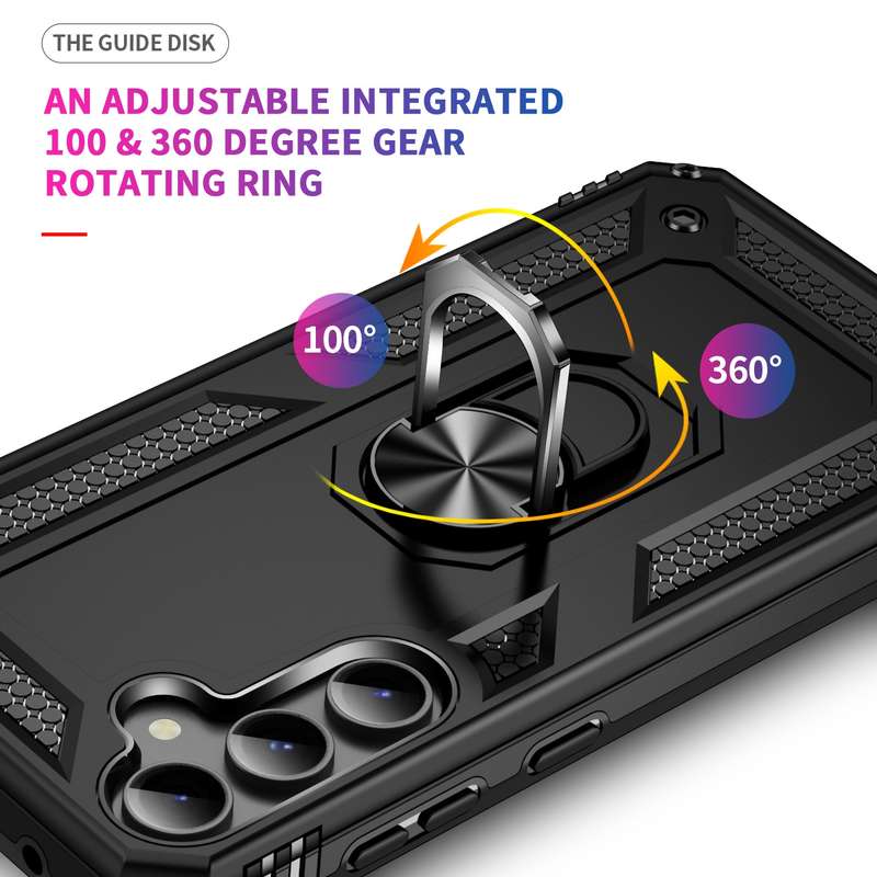 For Samsung Galaxy S23 FE 5G Shockproof TPU + PC Phone Case(Black)