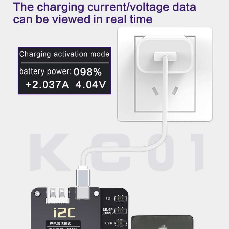 i2C KC01 Multi-function Comprehensive Battery Repair Instrument for iPhone 6-14 Pro Max, Version:Hig
