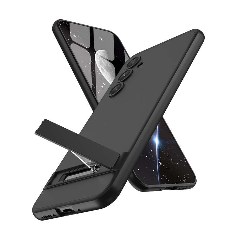 For Samsung Galaxy A54 5G GKK Three Stage Splicing Full Coverage PC Phone Case(Black Silver)
