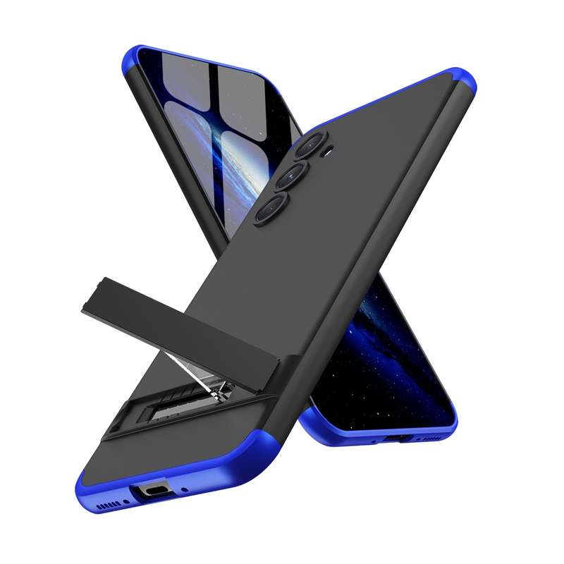 For Samsung Galaxy A54 5G GKK Three Stage Splicing Full Coverage PC Phone Case(Black Silver)