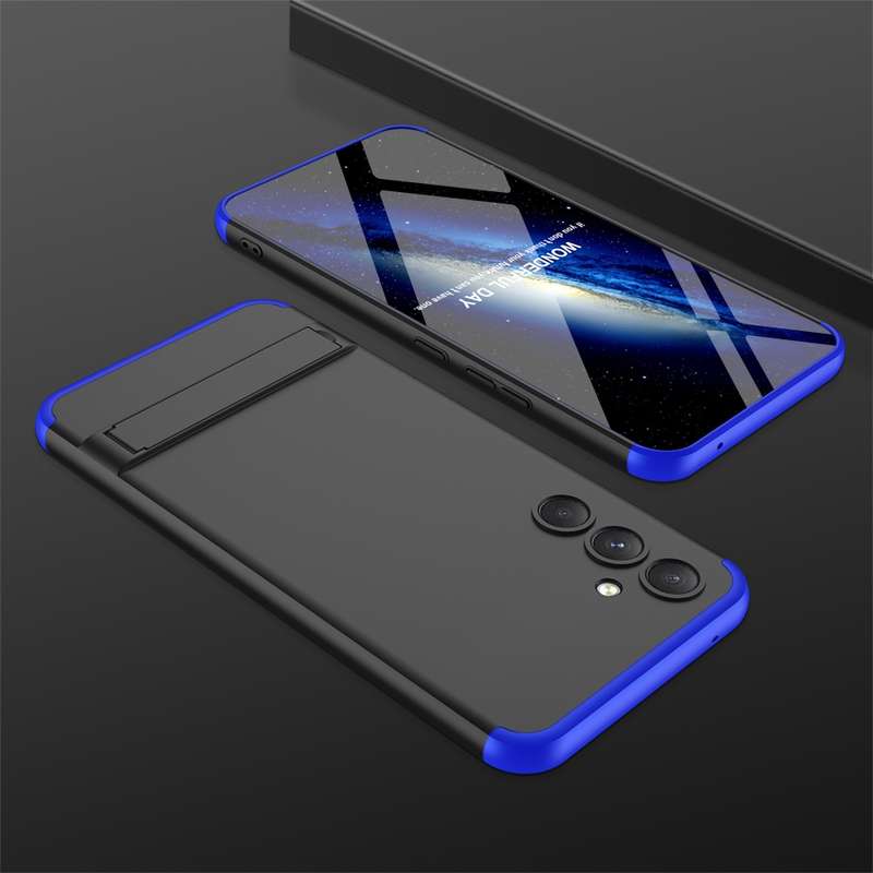 For Samsung Galaxy A54 5G GKK Three Stage Splicing Full Coverage PC Phone Case(Black Silver)