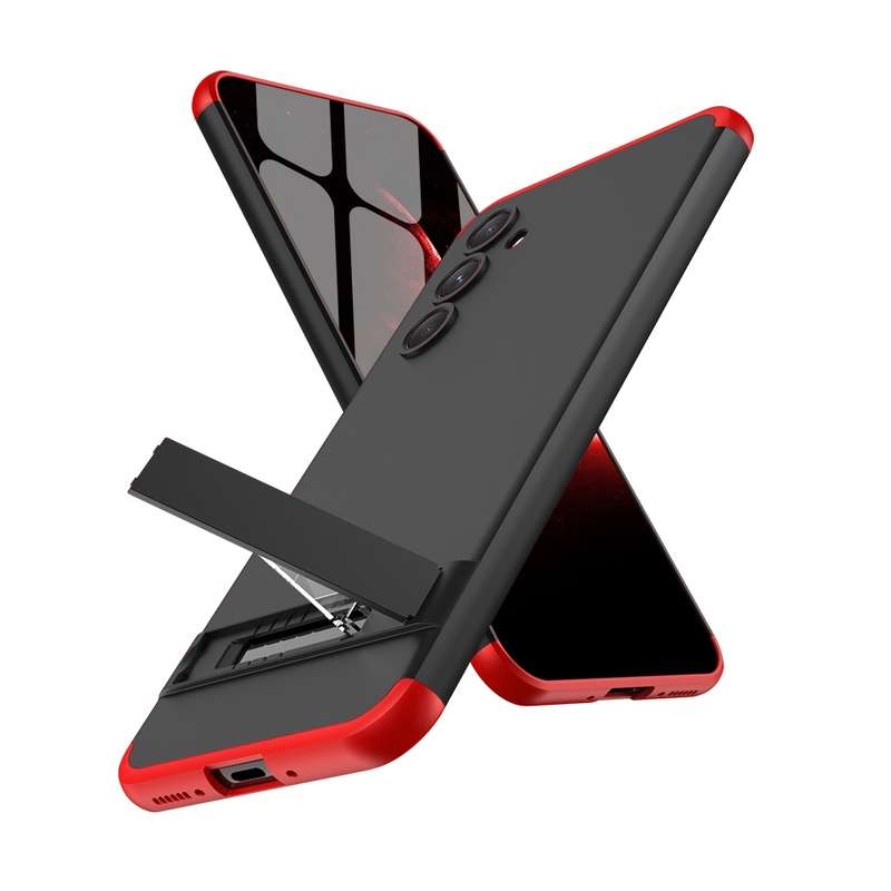 For Samsung Galaxy A54 5G GKK Three Stage Splicing Full Coverage PC Phone Case(Black Silver)