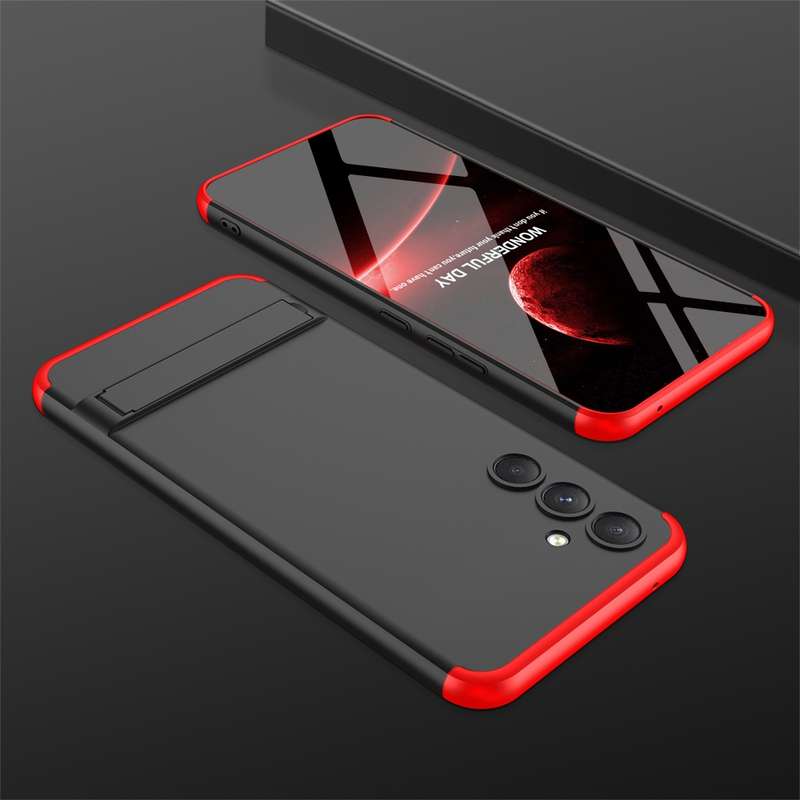 For Samsung Galaxy A54 5G GKK Three Stage Splicing Full Coverage PC Phone Case(Black Silver)
