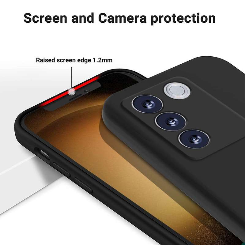For vivo V27e / S16e Pure Color Liquid Silicone Shockproof Phone Case(Green)