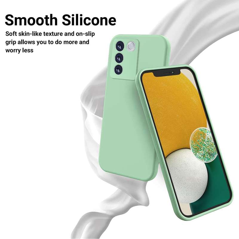For vivo V27e / S16e Pure Color Liquid Silicone Shockproof Phone Case(Green)