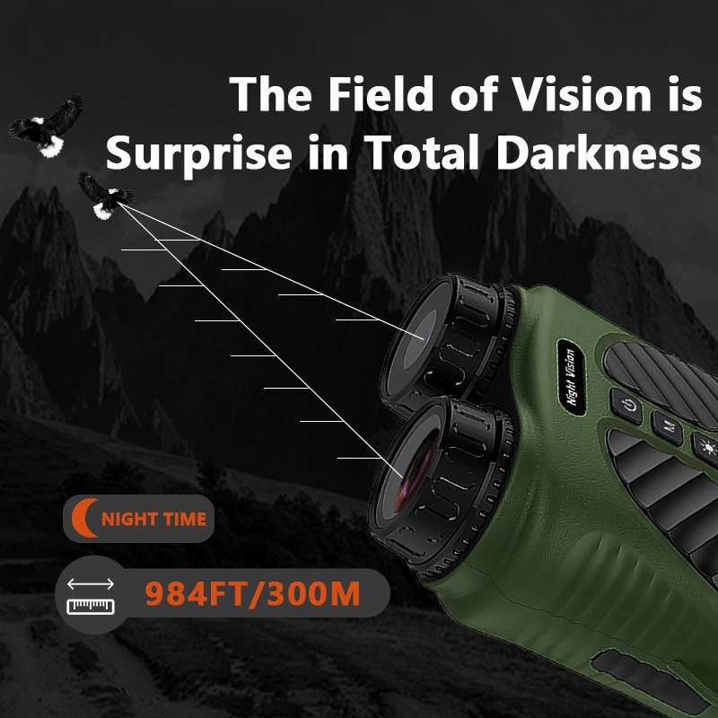 DT39 3 inch IPS Screen Binoculars Digital Binoculars Night Vision(Black)