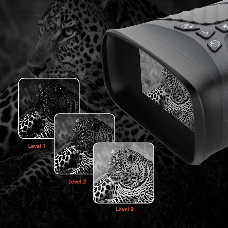 DT39 3 inch IPS Screen Binoculars Digital Binoculars Night Vision(Black)