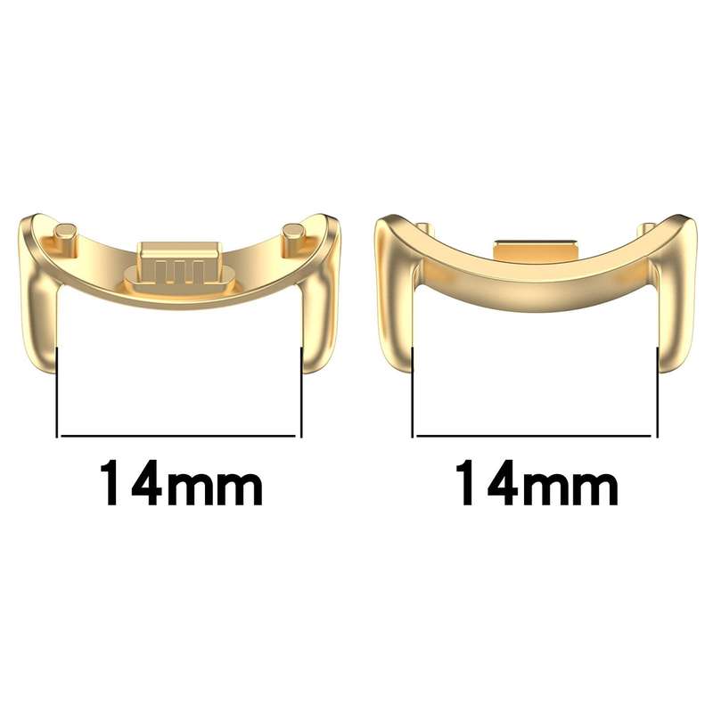 For Xiaomi Mi Band 8 1 Pair Stainless steel Metal Watch Band Connector(Silver)